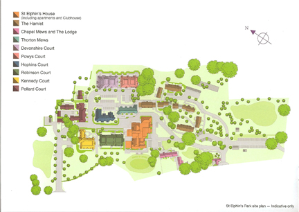 St Elphin's Park site map